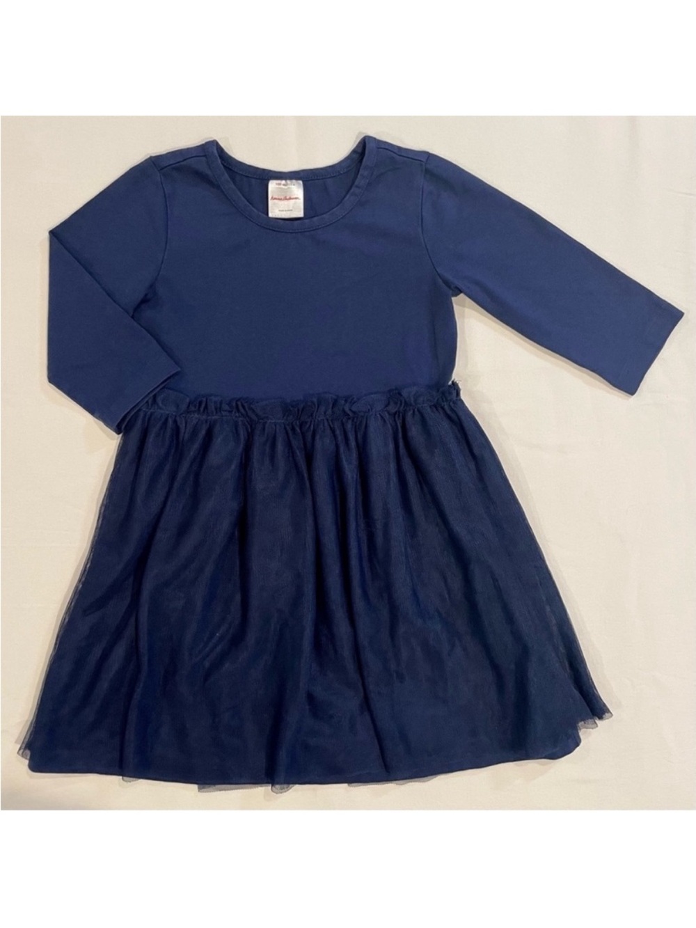 Hanna Andersson Make It Magic Dress Girls 4 100 cm Soft Tulle Navy Blue Winter